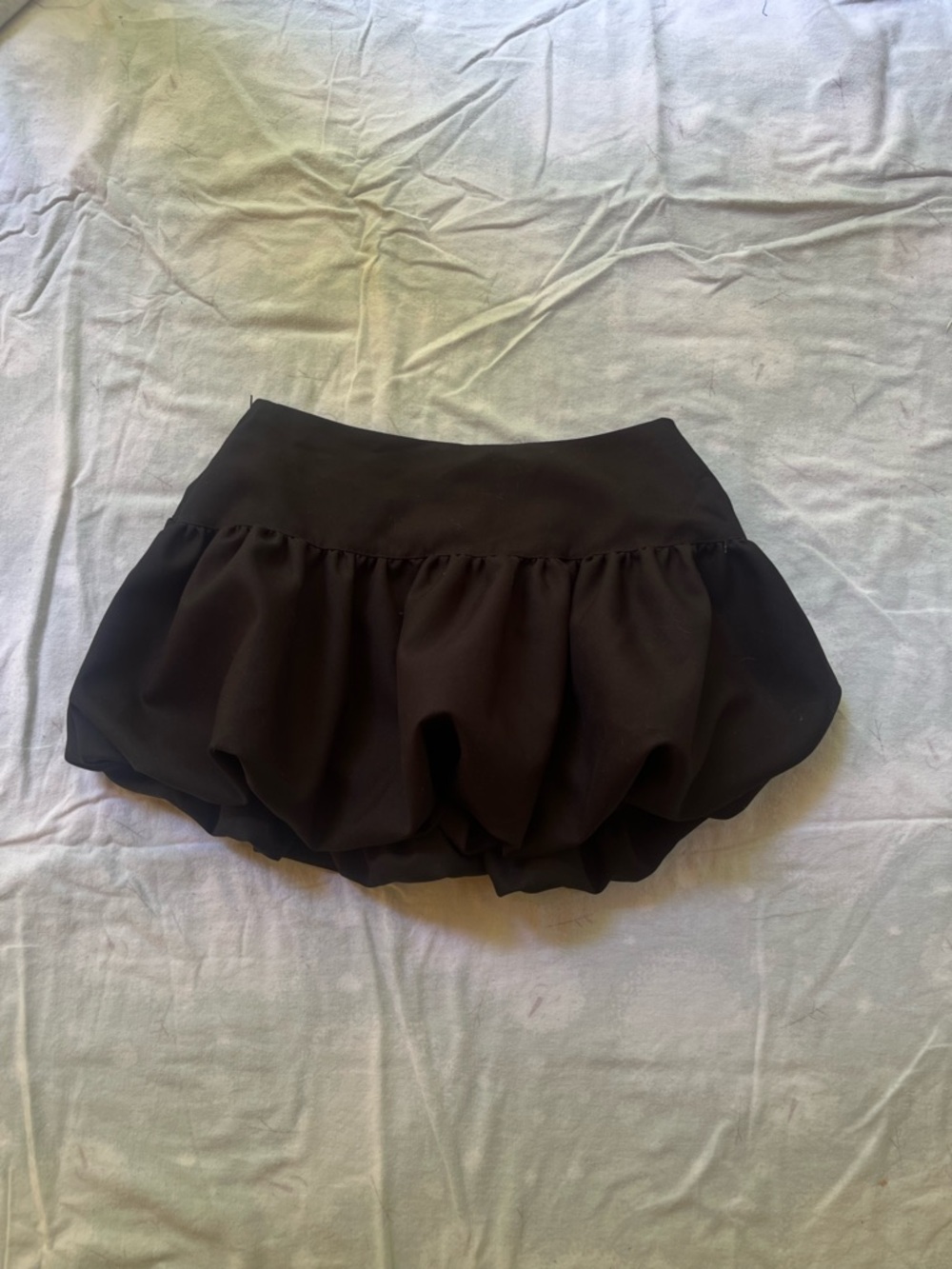 Windsor Black Mini Bubble Hem Skirt
